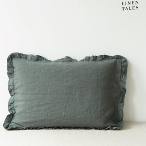 Lněný povlak na polštář 40x60 cm Forest Green – Linen Tales