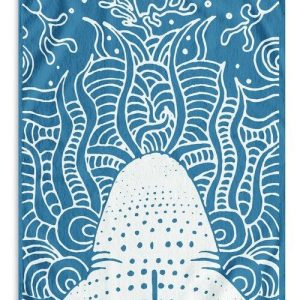 Modrá plážová osuška 90x180 cm Shark – DecoKing