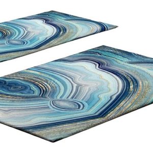 Modré koupelnové předložky v sadě 2 ks 60x100 cm – Foutastic