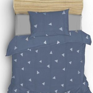 Modré povlečení na dvoulůžko 200x200 cm Üçgen – Mijolnir