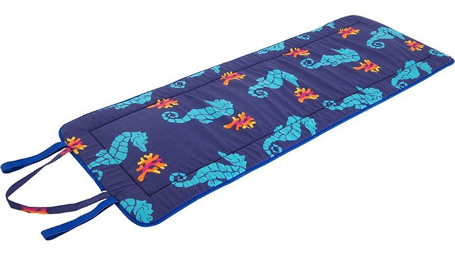 Modrý zahradní podsedák na lehátko 52x148 cm Seahorse – B.E.S.