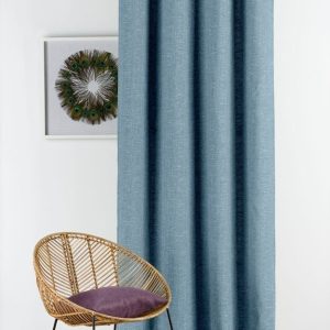 Modrý závěs 140x245 cm Riva – Mendola Fabrics