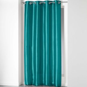 Modrý závěs z mikrosaténu 140x240 cm Shana – douceur d'intérieur