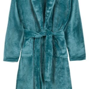 Modrý župan z mikroplyše velikost XL/XXL Polyvelvet – Good Morning