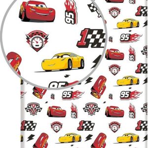 Napínací bavlněné dětské prostěradlo 90x200 cm Cars "McQueen" – Jerry Fabrics