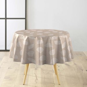 Omyvatelný ubrus ø 160 cm Feuillys – douceur d'intérieur