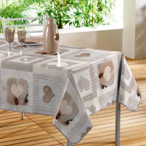 Omyvatelný ubrus z PVC 140x240 cm Cosy Coeur – douceur d'intérieur