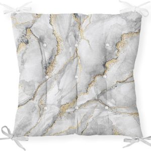 Podsedák na židli Minimalist Cushion Covers Marble Gray Gold