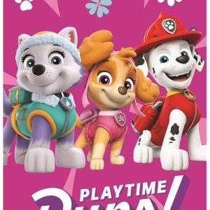 Růžová bavlněná dětská osuška 70x140 cm Paw Patrol – Jerry Fabrics