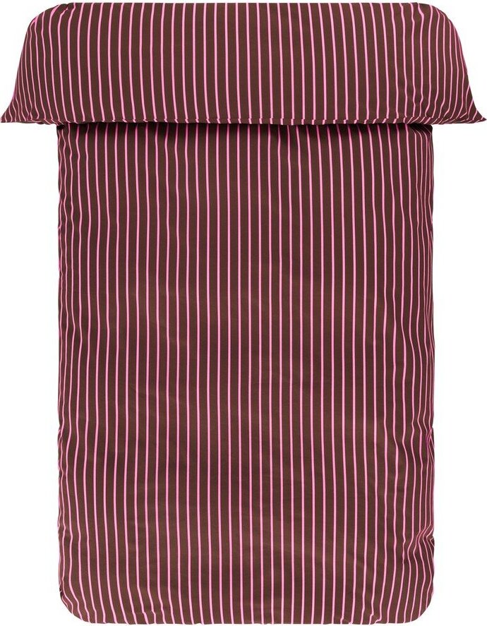 Růžové/tmavě hnědé povlečení na dvoulůžko/prodloužené z bio bavlny 200x220 cm Sima – Jotex