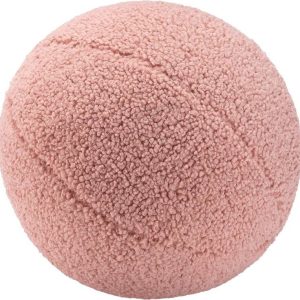 Růžový dětský pohovkový polštář z textilie bouclé Ball – Wigiwama