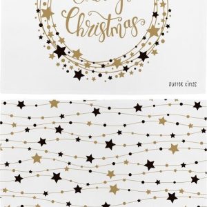 Sada 2 bavlněných prostírání s vánočním motivem Butter Kings Stars Wreath