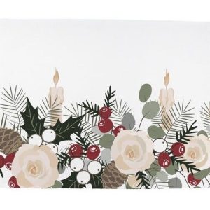 Sada 2 bavlněných vánočních ubrousků Butter Kings Fir Branches