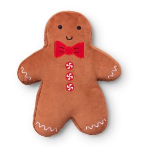 Sametový dekorační polštář s vánočním motivem 28x37 cm Gingerbread – Catherine Lansfield