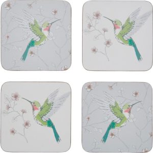 Šedé podtácky v sadě 4 ks Hummingbirds – Cooksmart ®