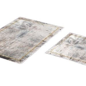 Šedo-hnědé koupelnové předložky v sadě 2 ks 60x100 cm – Foutastic