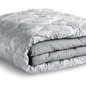 Šedý prošívaný přehoz přes postel Catherine Lansfield Jacquard
