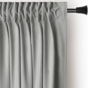 Šedý sametový dimout závěs 140x245 cm Pleat – Restilo