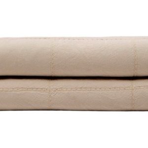Světle hnědý bavlněný prošívaný přehoz 180x260 cm Isor – Kave Home