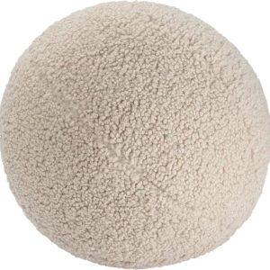 Světle hnědý dětský pohovkový polštář z textilie bouclé Ball – Wigiwama