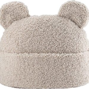 Světle hnědý dětský pohovkový polštář z textilie bouclé Teddy Pouch – Wigiwama