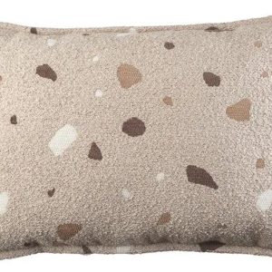 Světle hnědý dětský pohovkový polštář z textilie bouclé/žinylkový Terrazzo Bolster – Wigiwama
