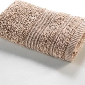 Světle hnědý froté bavlněný ručník 30x50 cm Tendresse – douceur d'intérieur
