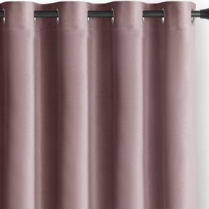 Světle hnědý sametový dimout závěs 140x245 cm Eyelets – Restilo
