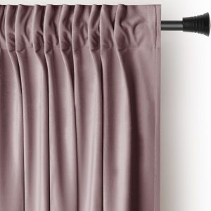 Světle hnědý sametový dimout závěs 140x245 cm Pleat – Restilo
