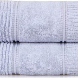 Světle modré froté bavlněné ručníky v sadě 2 ks 50x90 cm Daniela – Foutastic