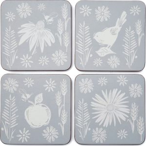 Světle modré korkové podtácky v sadě 4 ks Homestead – Cooksmart ®