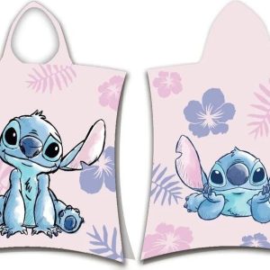 Světle růžové bavlněné dětské pončo Lilo and Stitch – Jerry Fabrics
