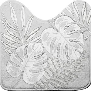 Světle šedá WC koupelnová předložka 45x45 cm Amber – douceur d'intérieur