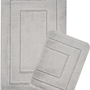 Světle šedé koupelnové předložky v sadě 2 ks 50x80 cm Cerceve – Foutastic