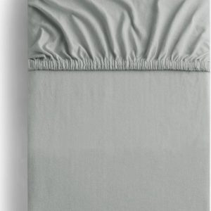 Světle šedé napínací prostěradlo jersey 140x200 cm Amber – Restilo