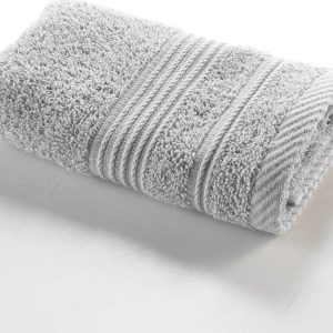 Světle šedý froté bavlněný ručník 30x50 cm Tendresse – douceur d'intérieur