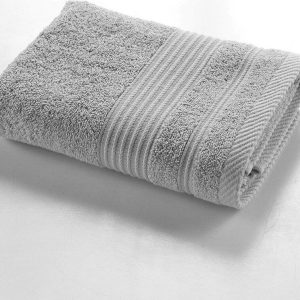 Světle šedý froté bavlněný ručník 50x90 cm Tendresse – douceur d'intérieur