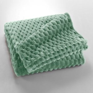 Světle zelená deka z mikroflanelu 125x150 cm Mini Frosty – douceur d'intérieur