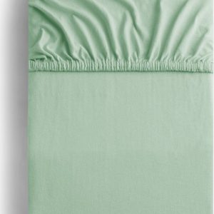 Světle zelené napínací prostěradlo jersey 200x200 cm Amber – Restilo
