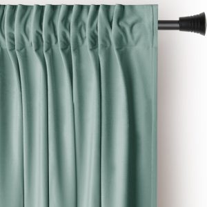 Světle zelený sametový dimout závěs 140x245 cm Pleat – Restilo
