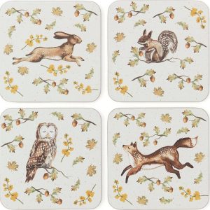 Taupe korkové podtácky v sadě 4 ks Forest Fable – Cooksmart ®