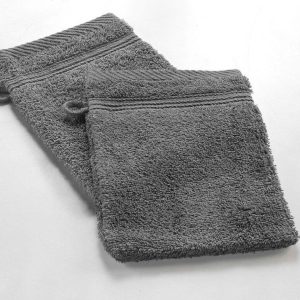 Tmavě šedá bavlněná žínka 15x21 cm Tendresse – douceur d'intérieur