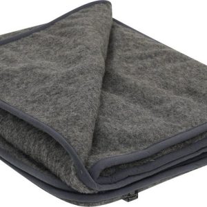 Tmavě šedá deka z merino vlny Native Natural