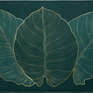 Tmavě zelená koupelnová předložka 45x75 cm Jade – douceur d'intérieur