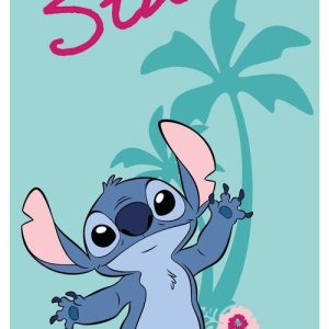 Tyrkysová dětská osuška z mikrovlákna 70x140 cm Lilo and Stitch "Hawaii" – Jerry Fabrics