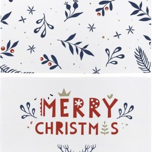 Vánoční látkové prostírání v sadě 2 ks 45x35 cm Merry Blue Christmas - Butter Kings