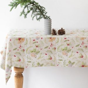 Vánoční lněný ubrus Linen Tales Jingle Bells