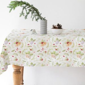 Vánoční lněný ubrus Linen Tales Merry