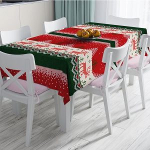 Vánoční ubrus s příměsí bavlny Minimalist Cushion Covers Merry Christmas