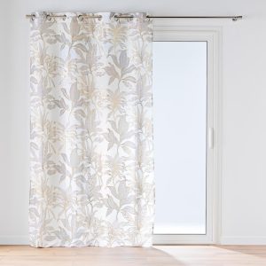 Záclona v béžové a zlaté barvě 135x240 cm Vayana – douceur d'intérieur